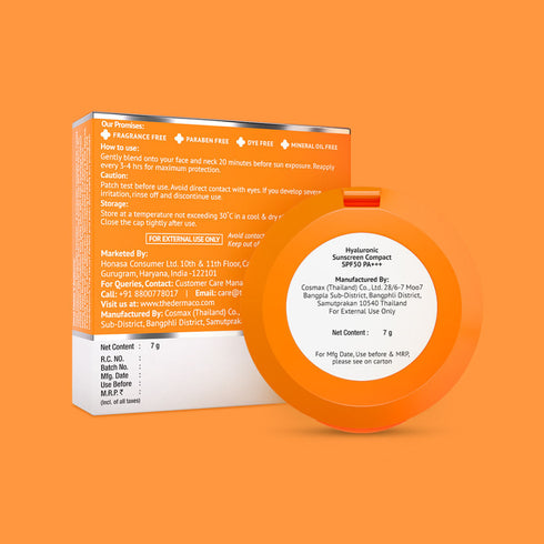 The Derma Co. Hyaluronic Sunscreen Compact Spf 50 Pa+++